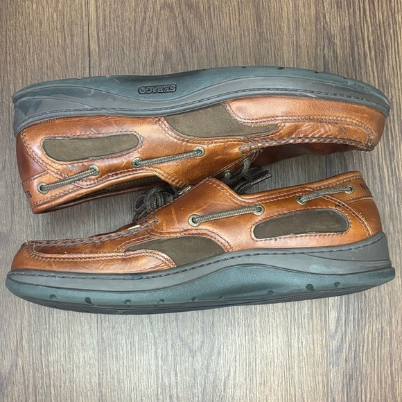 Sebago Tan Leather Boat Shoes - Picture 6 of 10